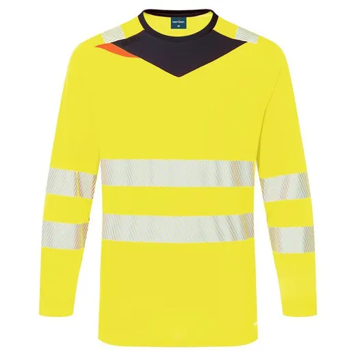 Camiseta DX4 Hi-Vis, de alta visibilidad, manga larga