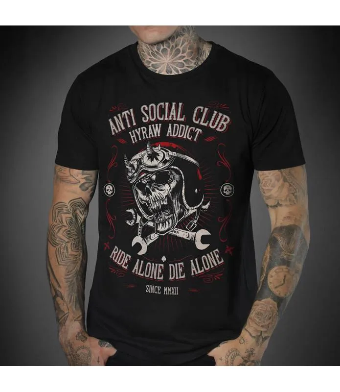 Camiseta Manga Corta Antisocial Club Hombre | HYRAW | SU23-M13