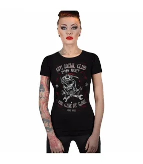 Camiseta Manga Corta Antisocial Club Mujer| HYRAW | SU23-W02