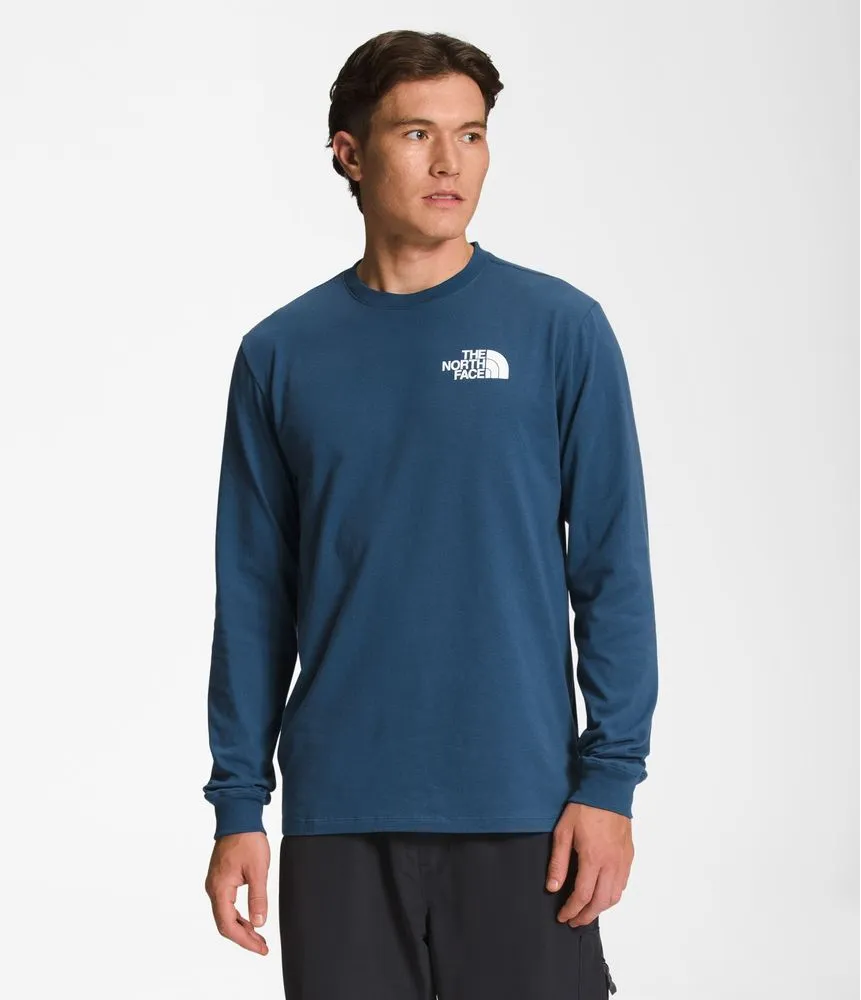 Camiseta Manga Larga L/S Box Nse Tee Azul Hombre The North Face