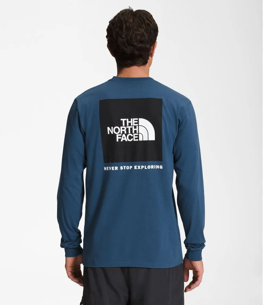 Camiseta Manga Larga L/S Box Nse Tee Azul Hombre The North Face