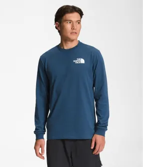 Camiseta Manga Larga L/S Box Nse Tee Azul Hombre The North Face