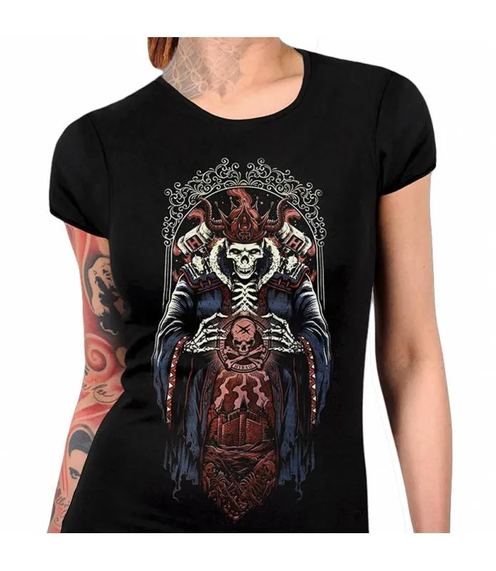 Camiseta Negra Chica Manga Corta Femme Empire HYRAW SP24-W01