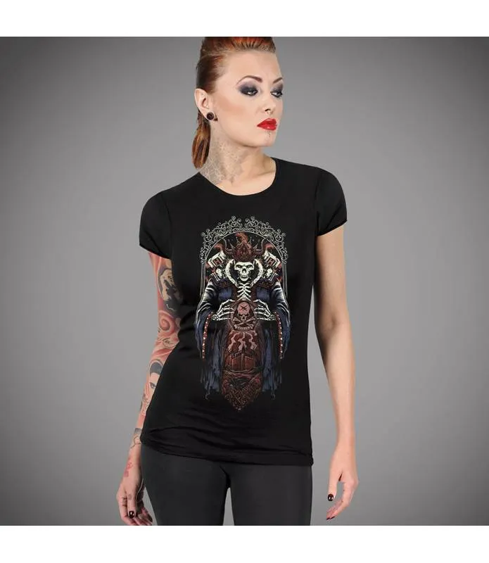 Camiseta Negra Chica Manga Corta Femme Empire HYRAW SP24-W01