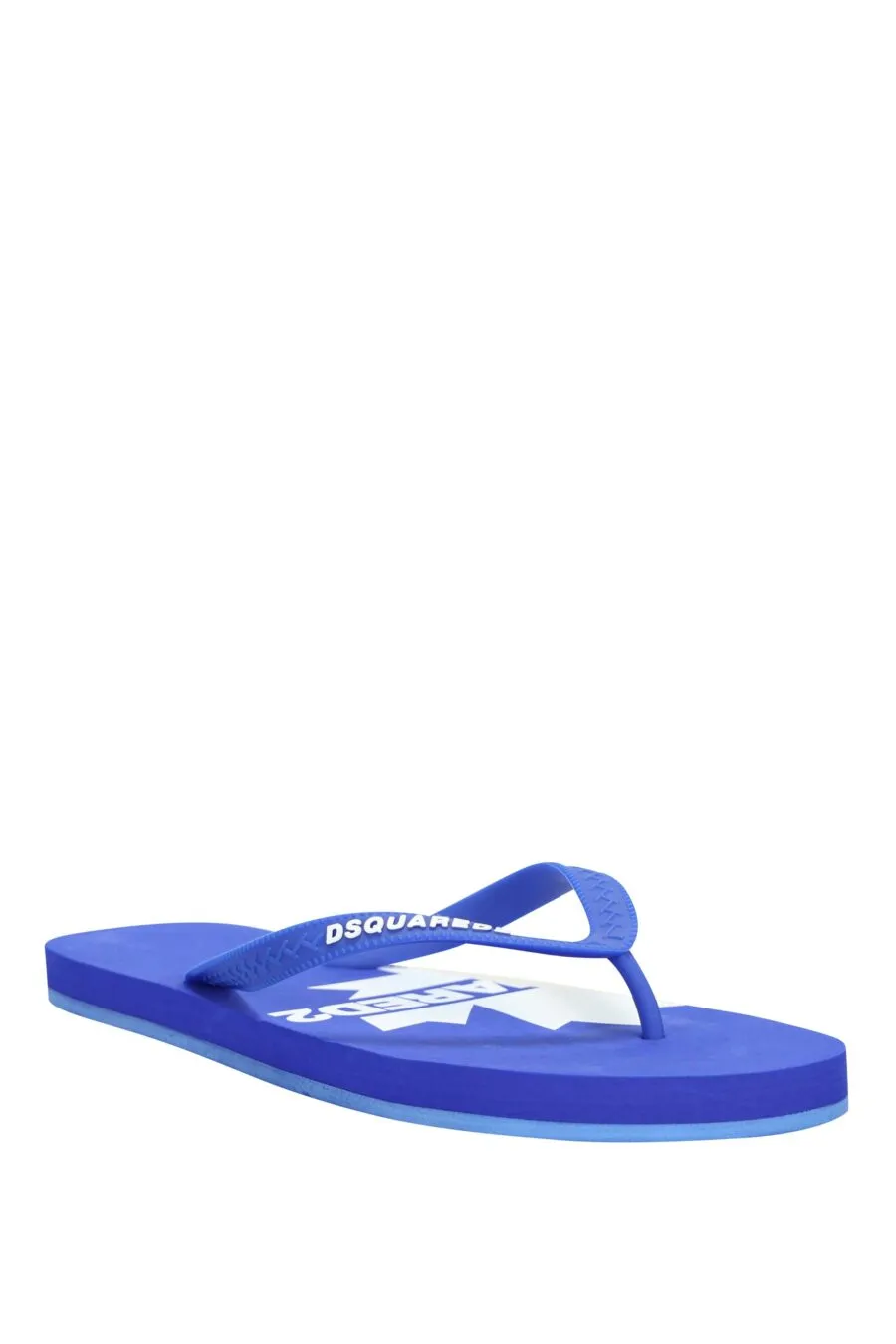 Chanclas azules con logo 