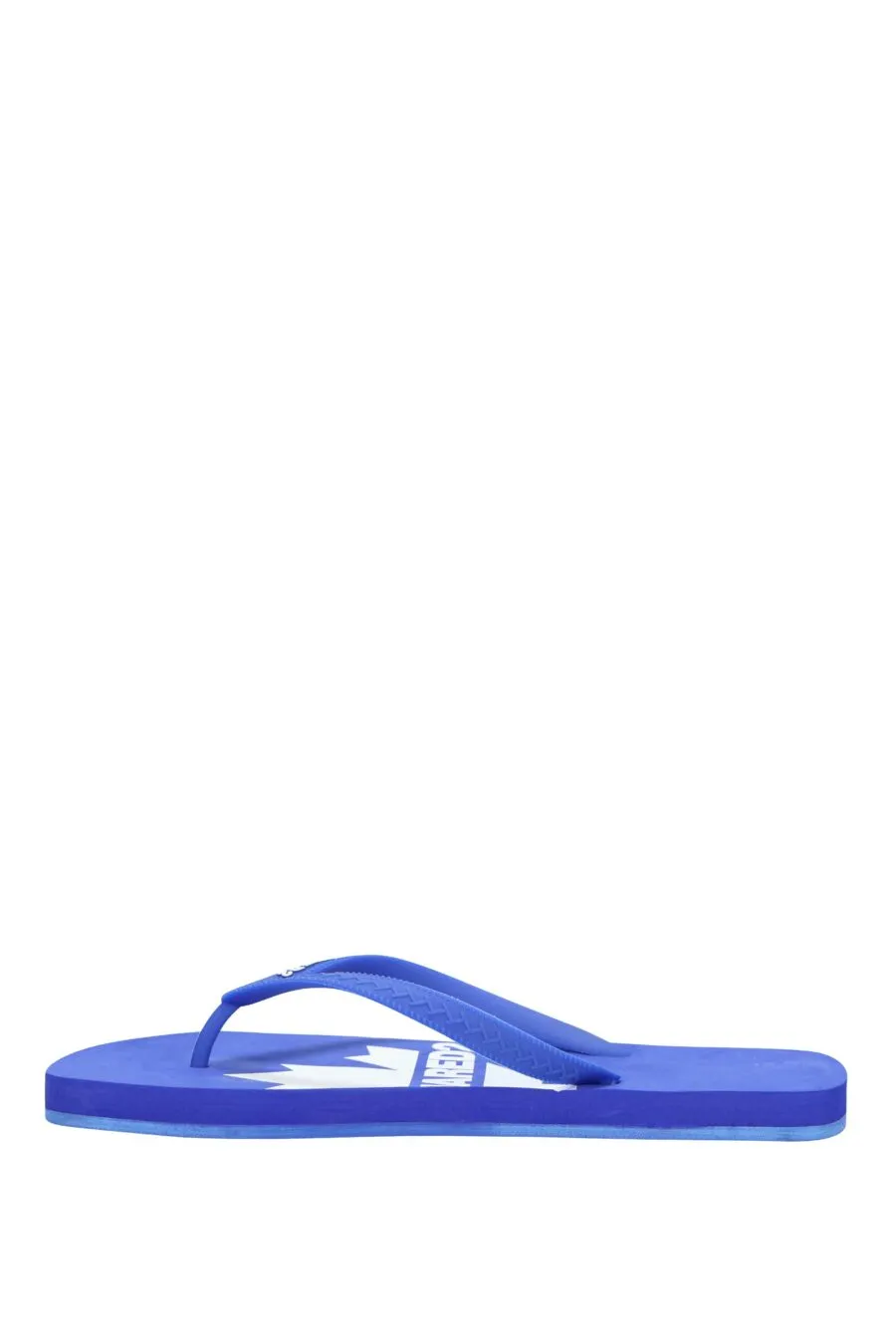 Chanclas azules con logo 