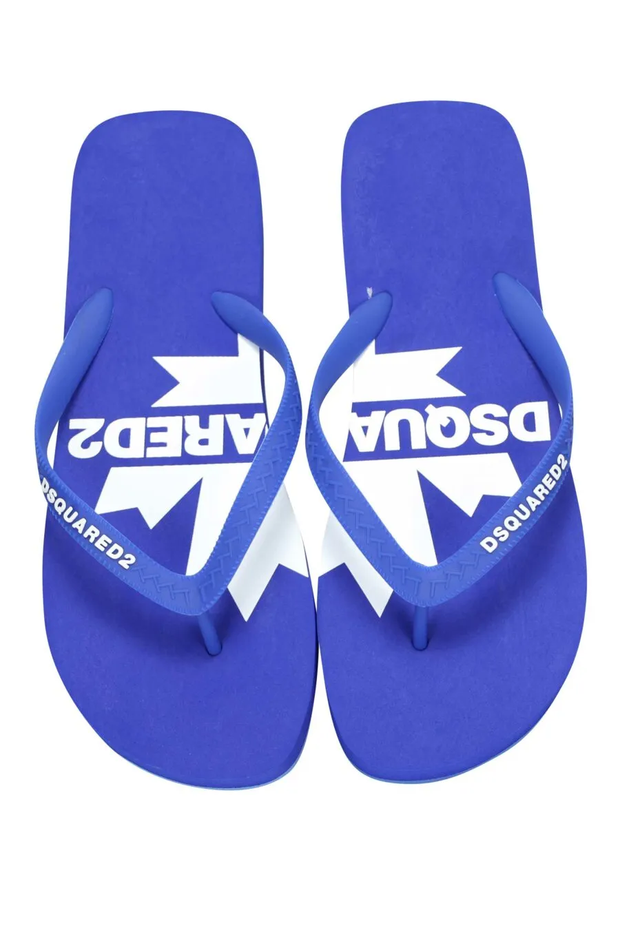 Chanclas azules con logo 