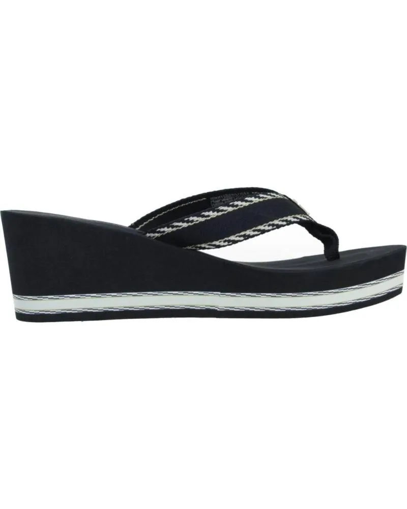 Chanclas de Mujer TOMMY HILFIGER CHANCLAS WEBBING H WEDGE SANDAL MARINO