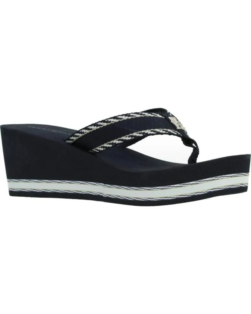 Chanclas de Mujer TOMMY HILFIGER CHANCLAS WEBBING H WEDGE SANDAL MARINO