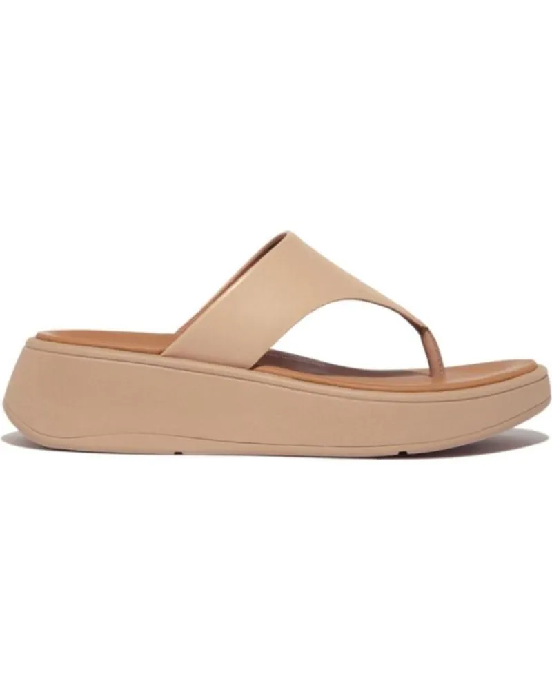 Chanclas FITFLOP  de Mujer F-MODE LEATHER PLATAFORM  BEIG