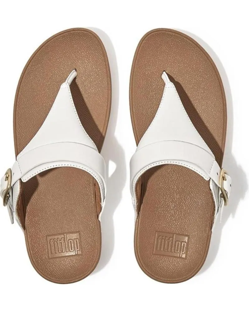 Chanclas FITFLOP  de Mujer LULU ADJUST LEATHER BLANCA  BLANCO