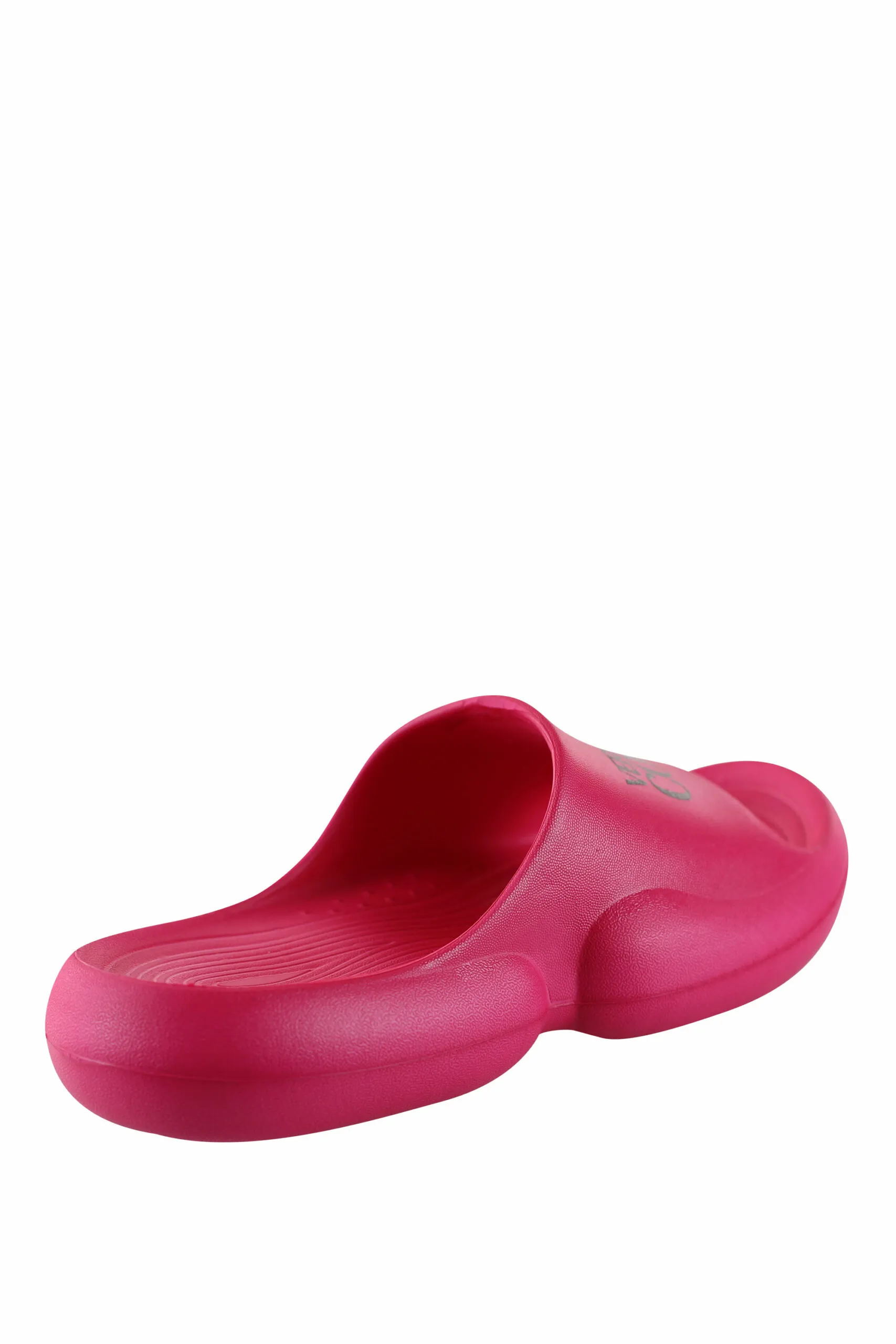 Chanclas fucsia de goma con plataforma