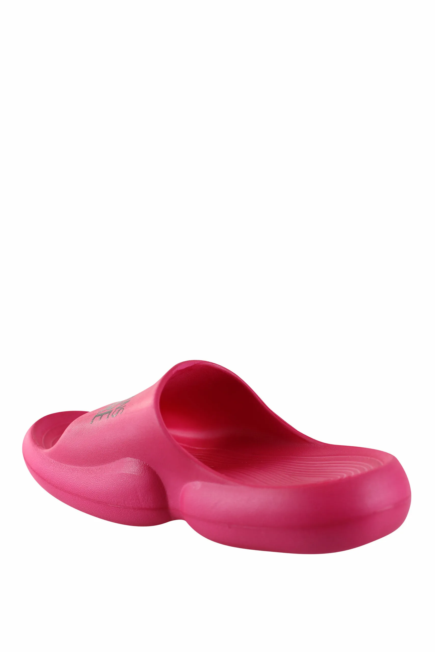 Chanclas fucsia de goma con plataforma