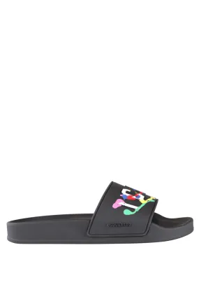 Chanclas negras con logo icon splash