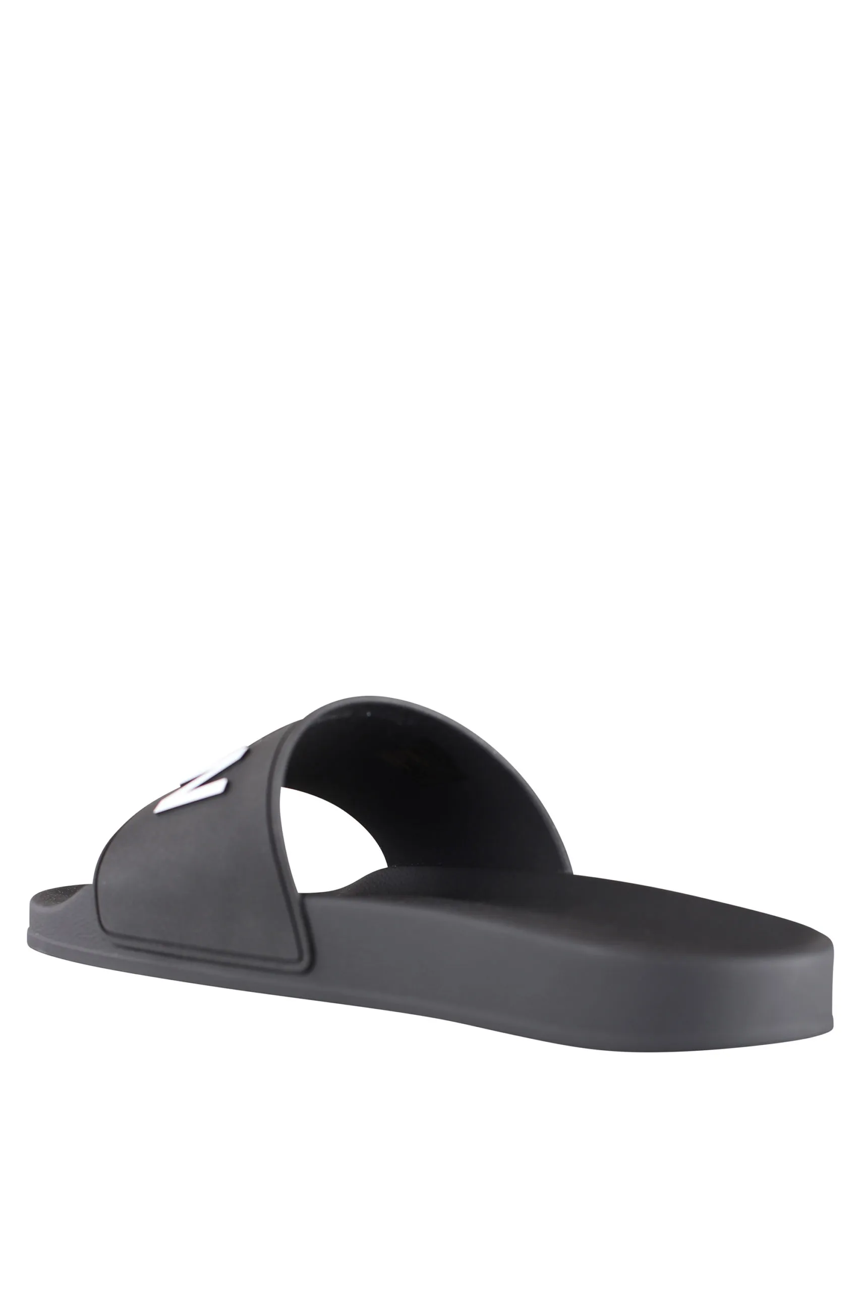 Chanclas negras con logo 