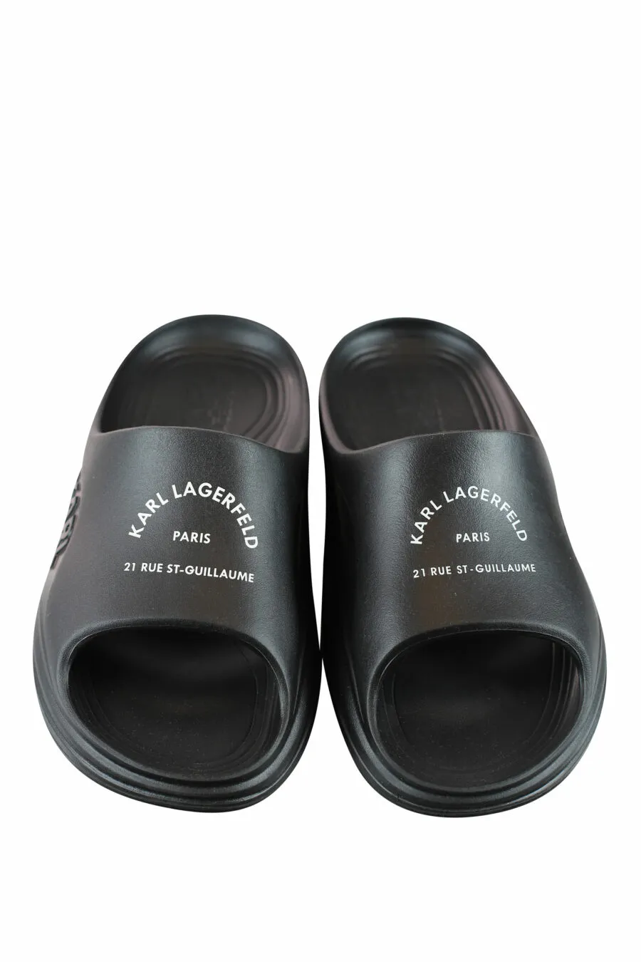 Chanclas negras eco con logo 