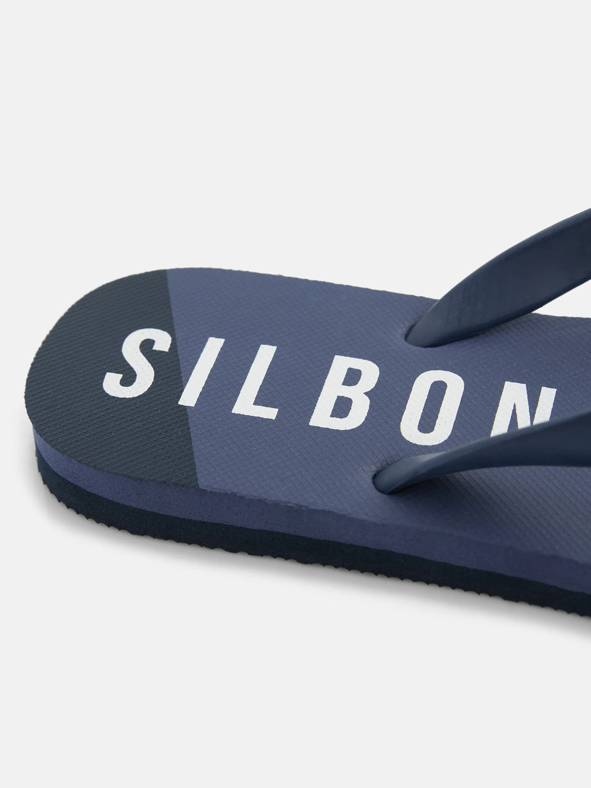 Chanclas silbon bicolor azul