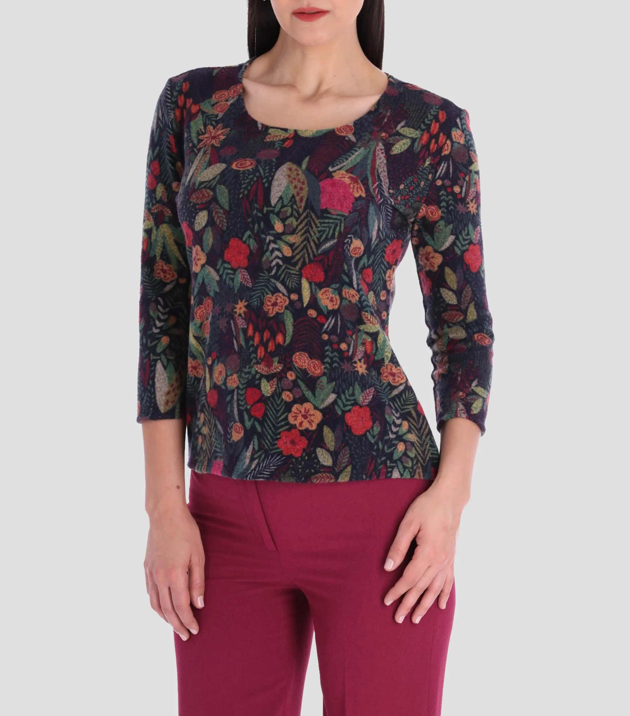 Charme Blusa con estampado manga 3,4 Mujer