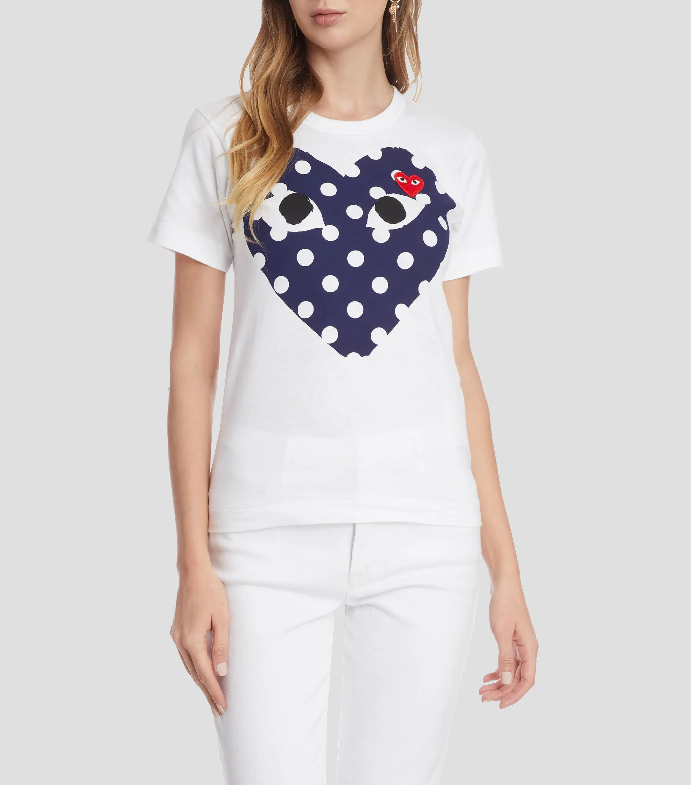 Comme des Garçons Playera con corazón de manga corta Mujer