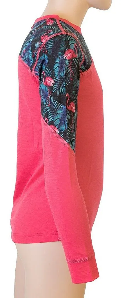 conjunto Sensor Merino Impress Set - Magenta/Floral - girl´s