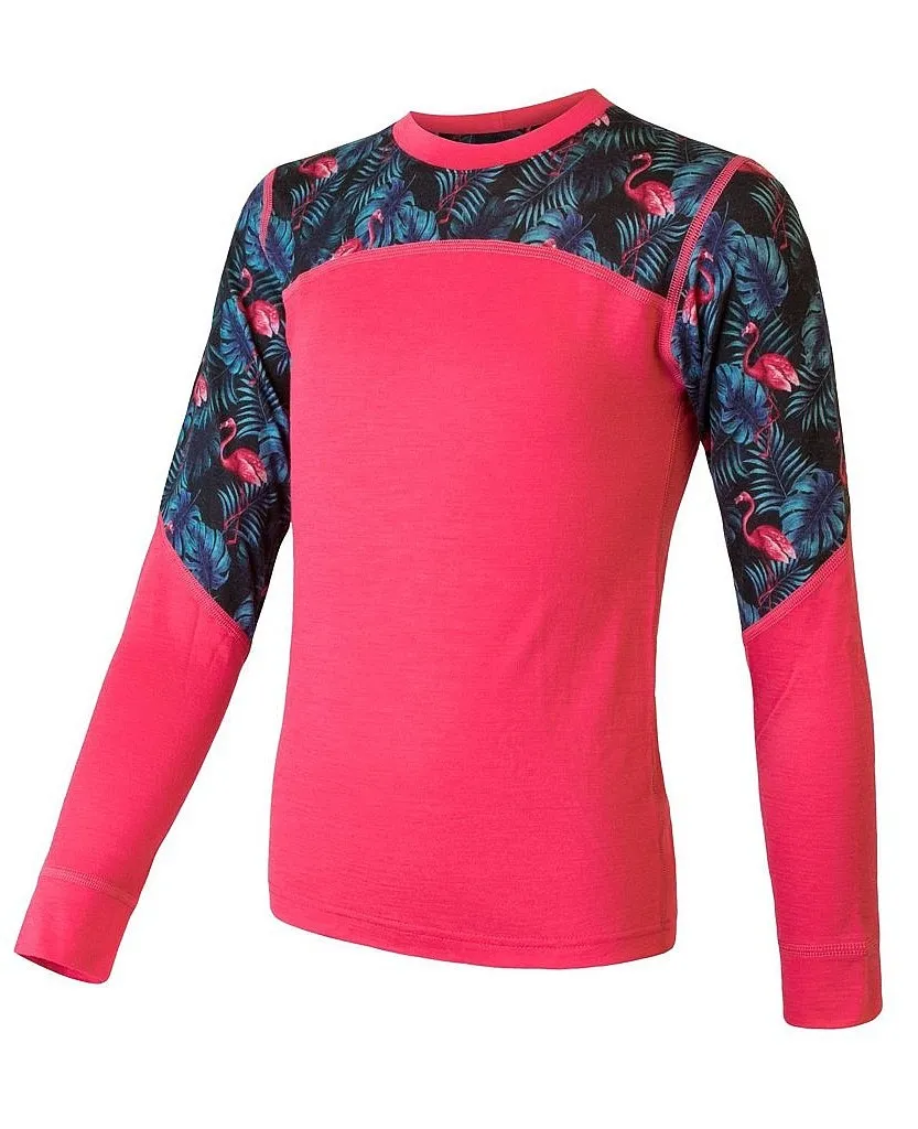 conjunto Sensor Merino Impress Set - Magenta/Floral - girl´s