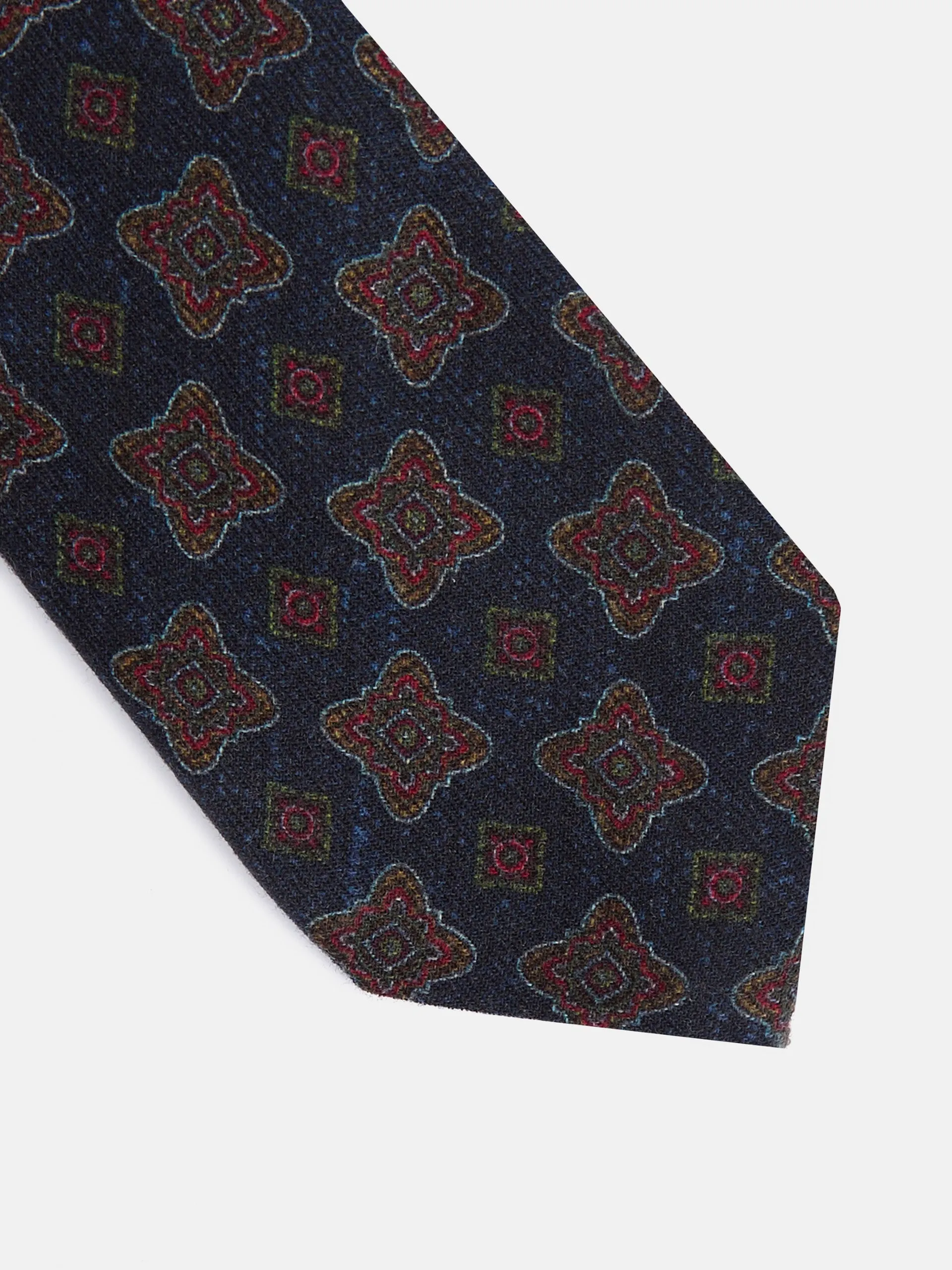 Corbata estampado figura azul marino