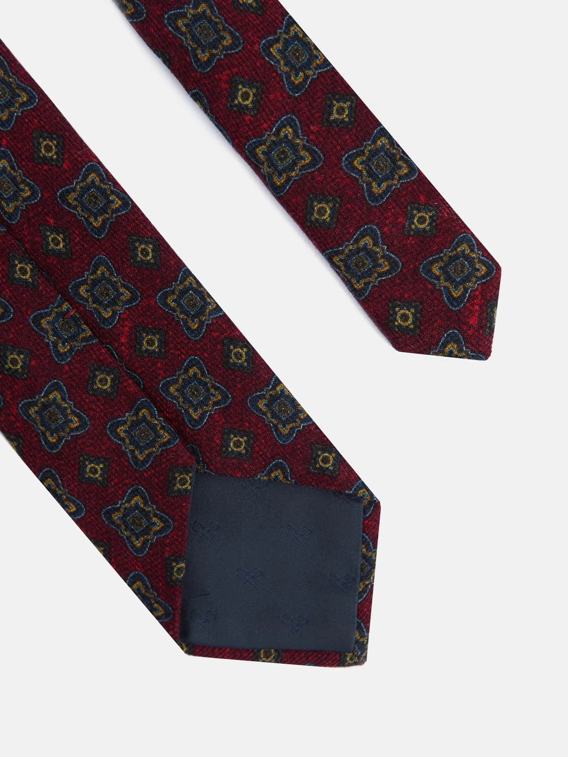 Corbata estampado figura burdeos