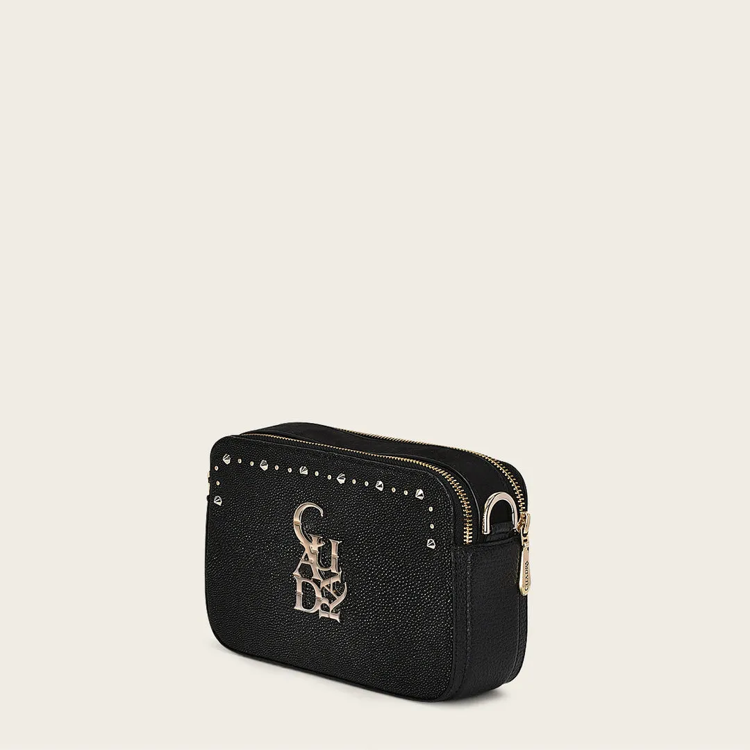 Crossbody en piel genuina de mantarraya