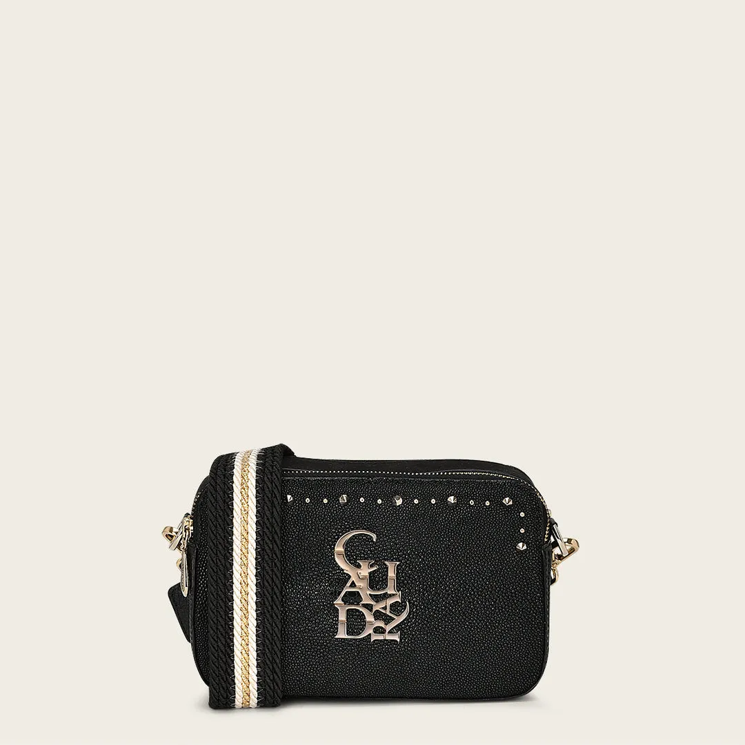 Crossbody en piel genuina de mantarraya