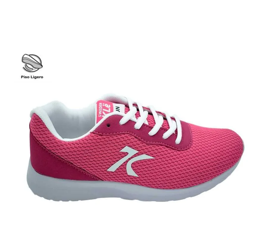 DEPORTIVO SWEDEN KLE FORCE PARA MUJER CÓMODA Y LIGERA TEXTIL FUCSIA 26620