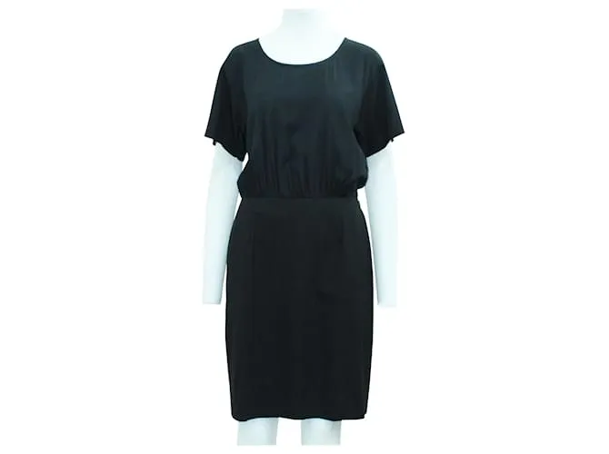 Dkny Vestido negro de manga corta 