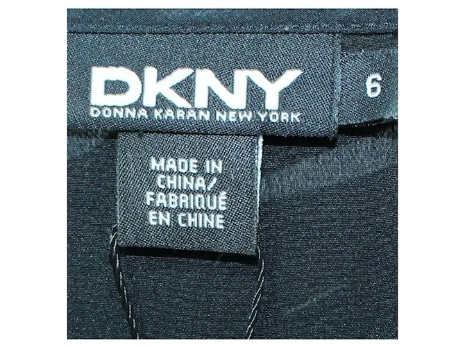 Dkny Vestido negro de manga corta 