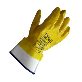 DPS GUANTES NITRILO AMARILLO BAÑO COMPLETO PUÑO DE LONA TALLE 10 (16225)