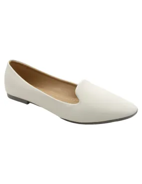 Flats clásicas en Piel vegana – Blanco