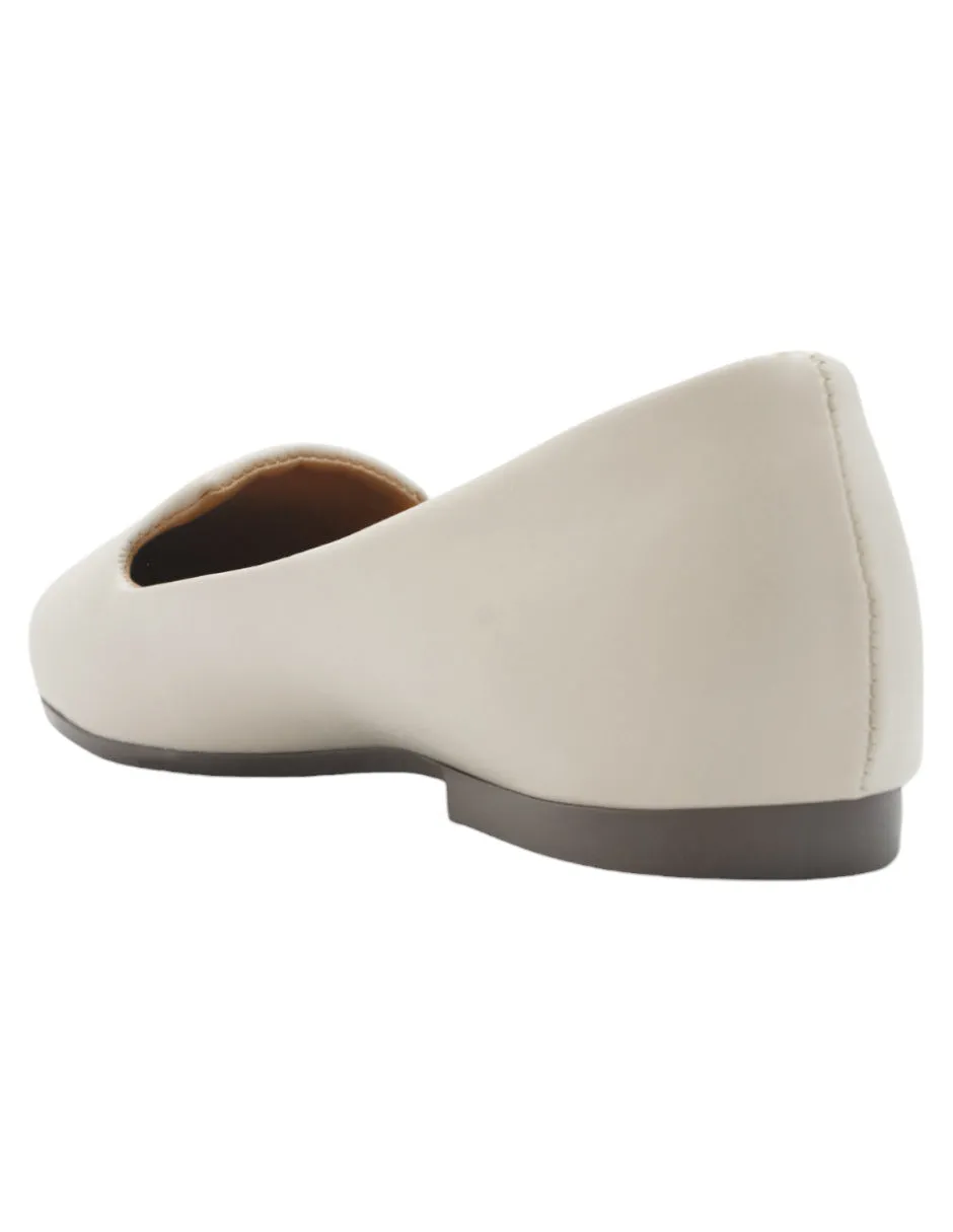 Flats clásicas en Piel vegana – Blanco