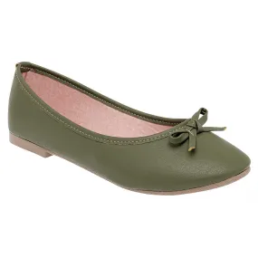 Flats clásicas Exterior Piel sintética Color Olivo Para Mujer De Sexy Girl