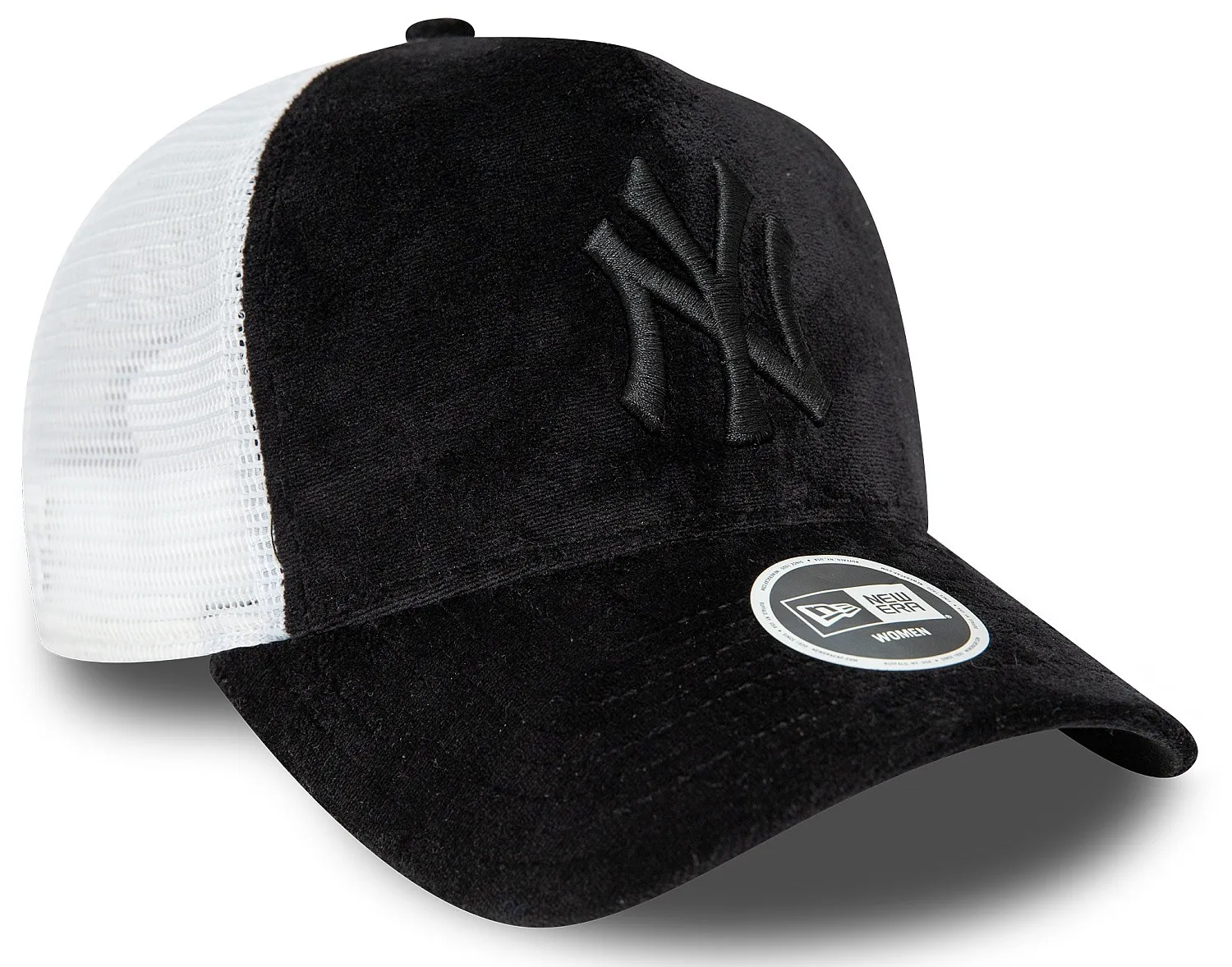 gorra con visera New Era 9FO AF Velour Trucker MLB New York Yankees - Black/Black - women´s