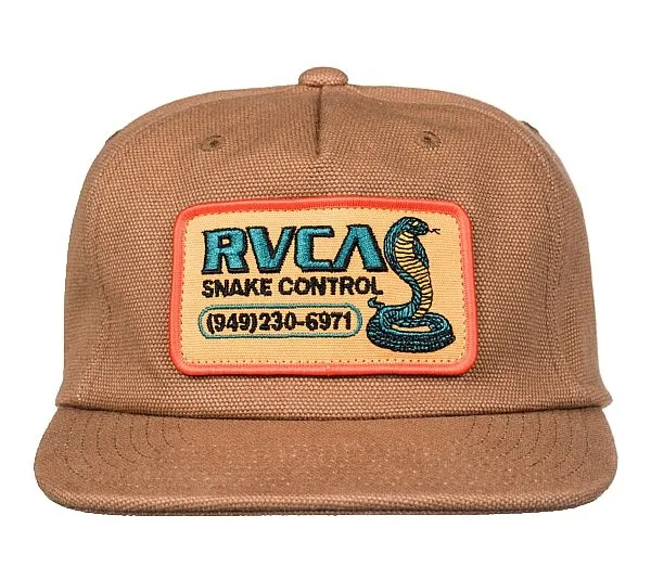 gorra con visera RVCA Snake Control Snapback - Rawhide - men´s