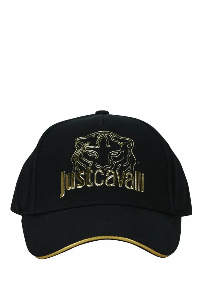 Gorra negra con logo tigre dorado