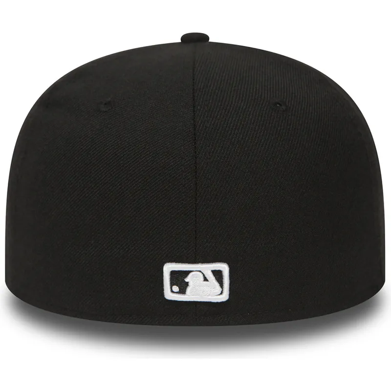 Gorra plana negra ajustada 59FIFTY Essential de Los Angeles Dodgers MLB de New Era