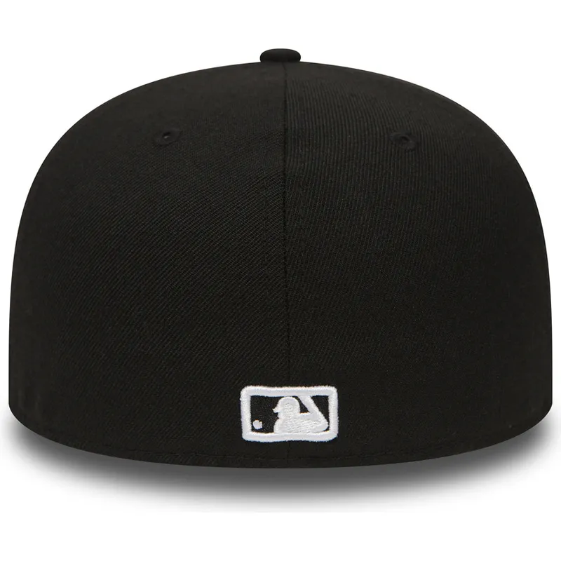 Gorra plana negra ajustada 59FIFTY Essential de New York Yankees MLB de New Era