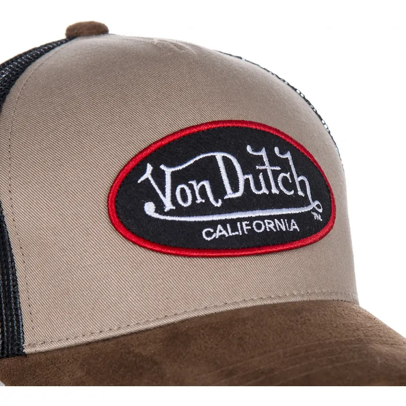 Gorra trucker beige SUEDE de Von Dutch