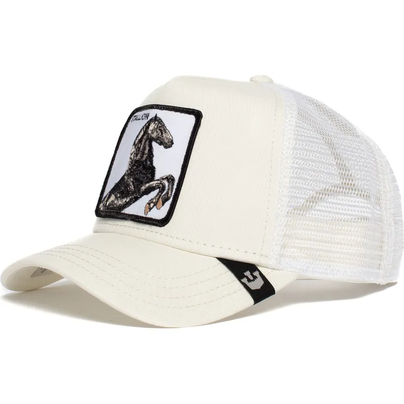 Gorra trucker blanca caballo Stallion de Goorin Bros.