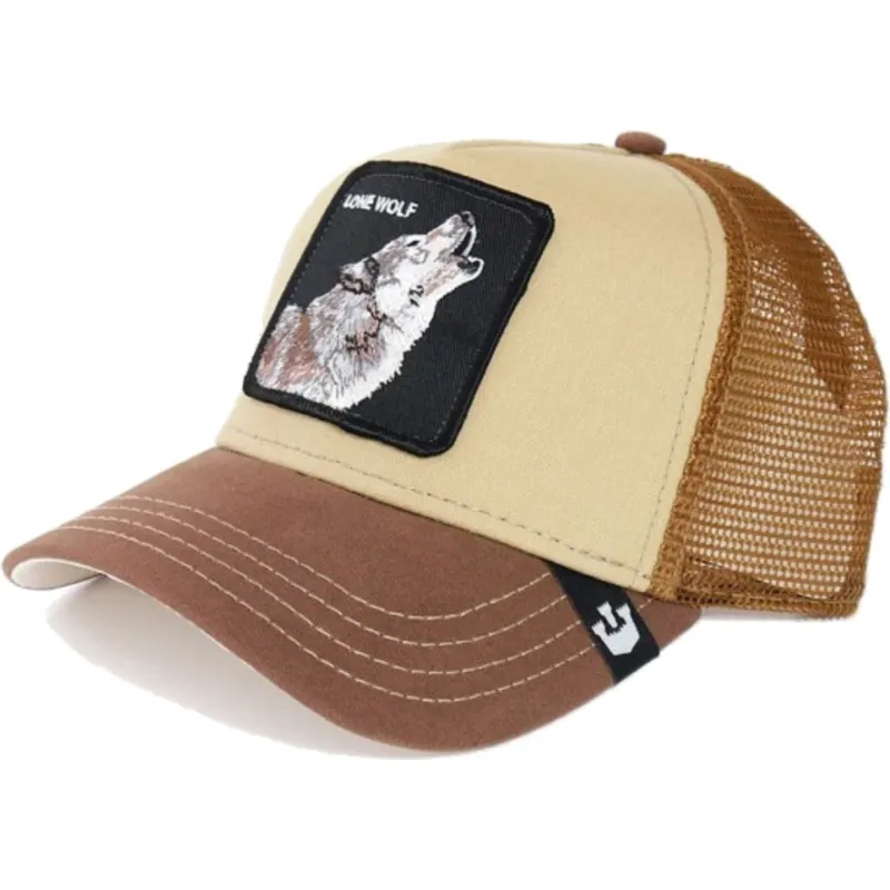 Gorra trucker marrón lobo Howler de Goorin Bros.