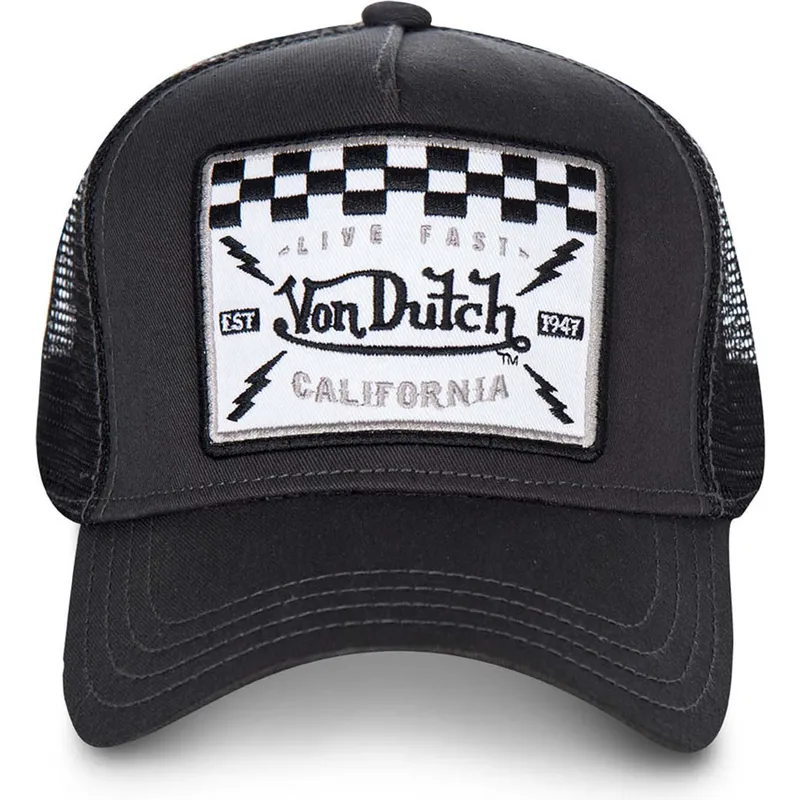 Gorra trucker negra SQUARE8B de Von Dutch