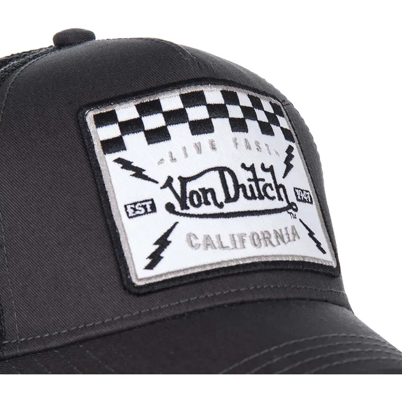 Gorra trucker negra SQUARE8B de Von Dutch