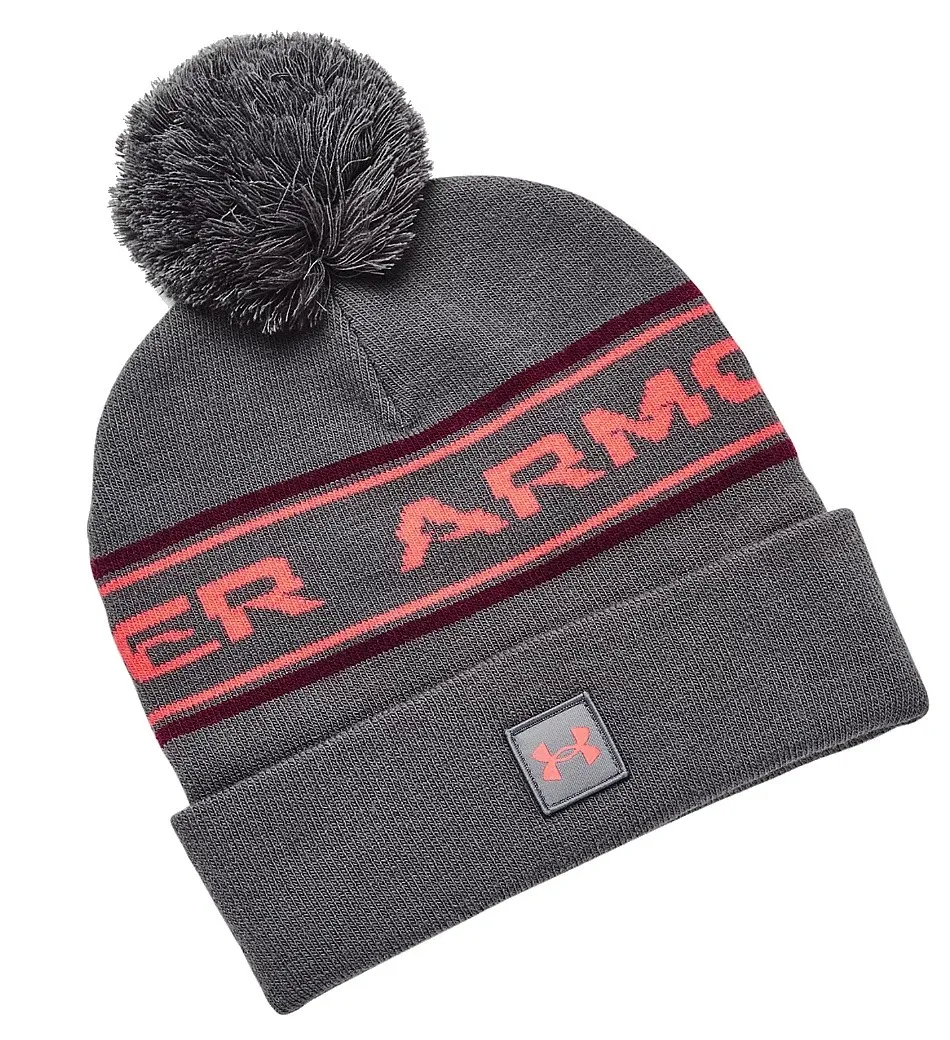 gorra Under Armour Halftime Pom - Pitch Gray/Dark Maroon/Venom Red - men´s