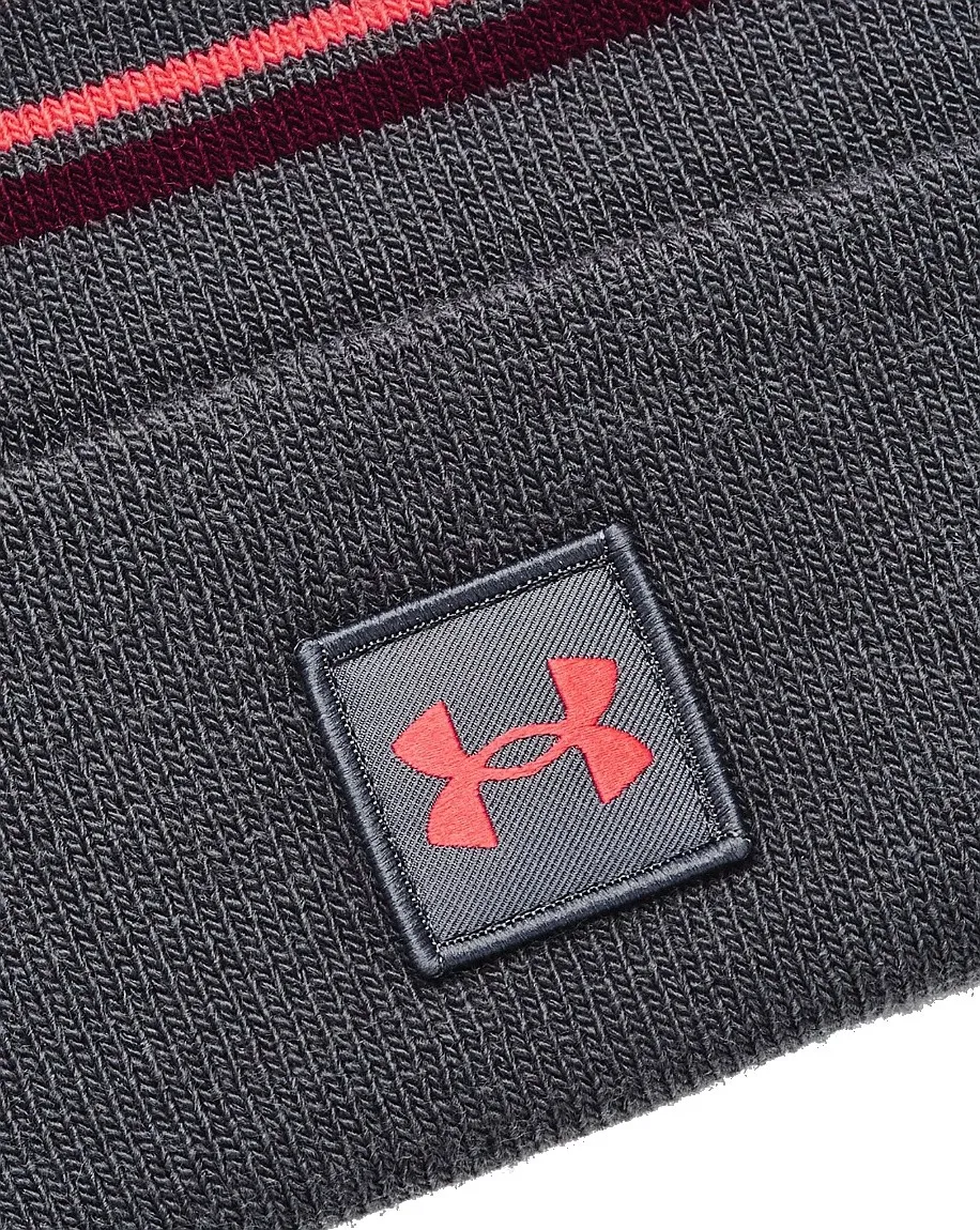 gorra Under Armour Halftime Pom - Pitch Gray/Dark Maroon/Venom Red - men´s