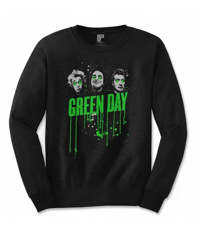 GREEN DAY Drips Camiseta Licencia Oficial Manga Larga chico Men ROCK OFF GDLS02MB