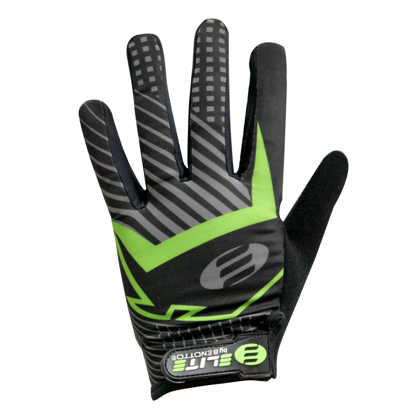 Guantes Ciclista ELITE Completo MS-2019-4 Talla: M Touch Verde/Negro